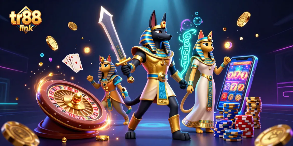 Spin and win with tr88 link while enjoying a vibrant casino scene filled with treasures.