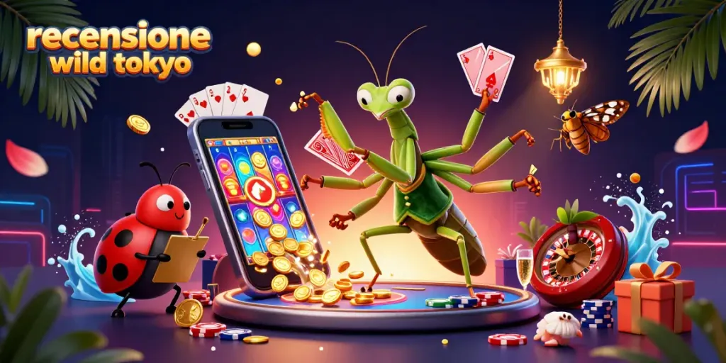 Experience the excitement of gaming with recensione wild tokyo through a vibrant 3D illustration.