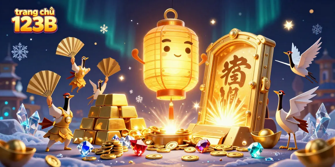 Experience the excitement at trang chủ 123B with a vibrant casino illustration showcasing abundance and luck.