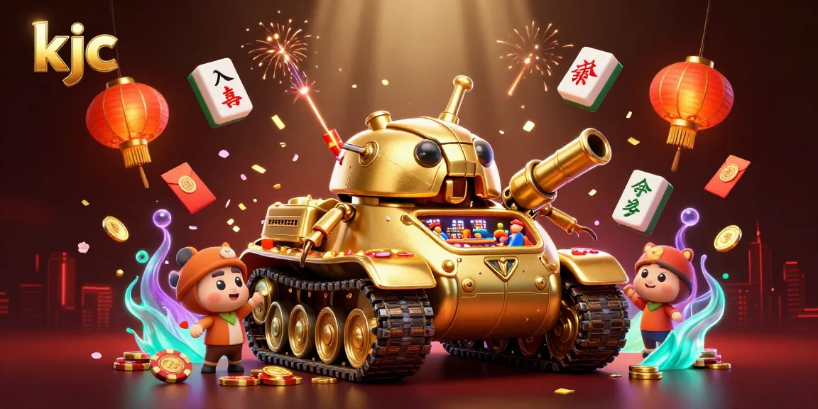 Experience exhilarating gaming with KJC's vibrant 3D casino illustration featuring festive elements and engaging gameplay.