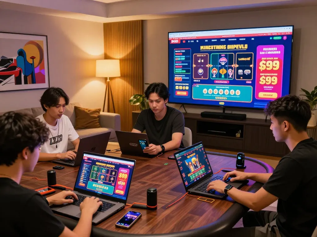 Exciting online gaming environment at https://luck8g.net, showcasing players enjoying diverse games and vibrant promotions.