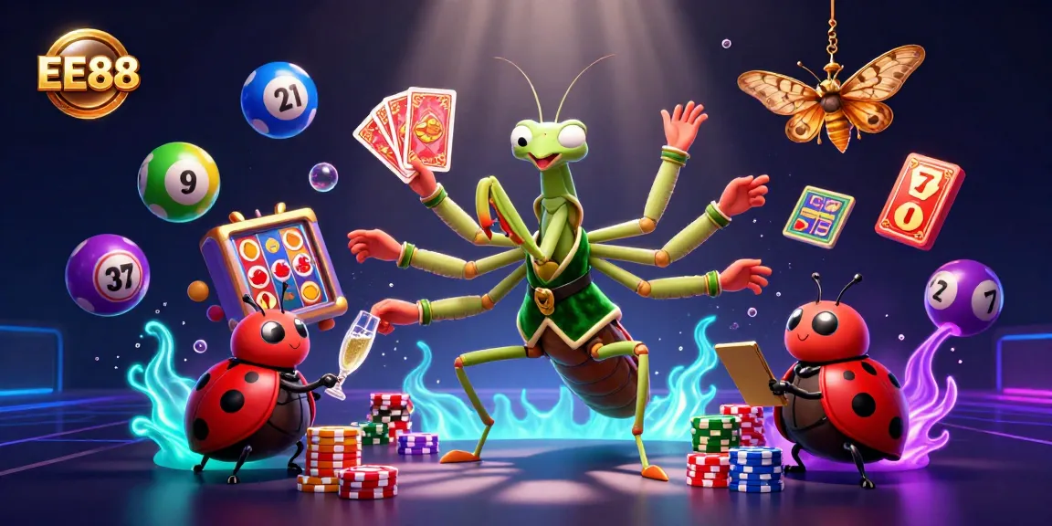 Experience thrilling EE88 gameplay with a vibrant casino scene featuring unique characters and dynamic elements.