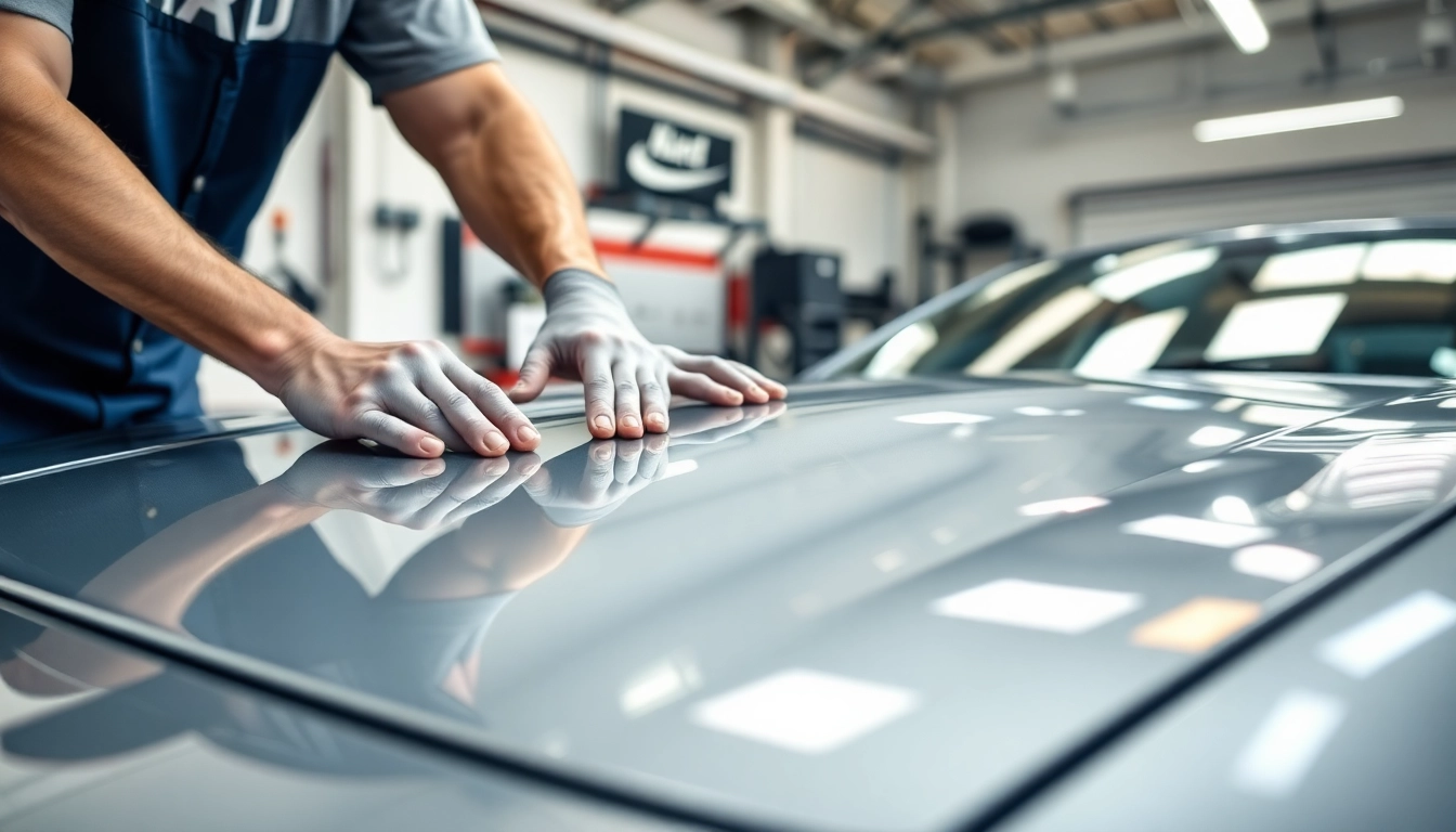 PPF Chattanooga applied by a professional technician in a bright garage setting.