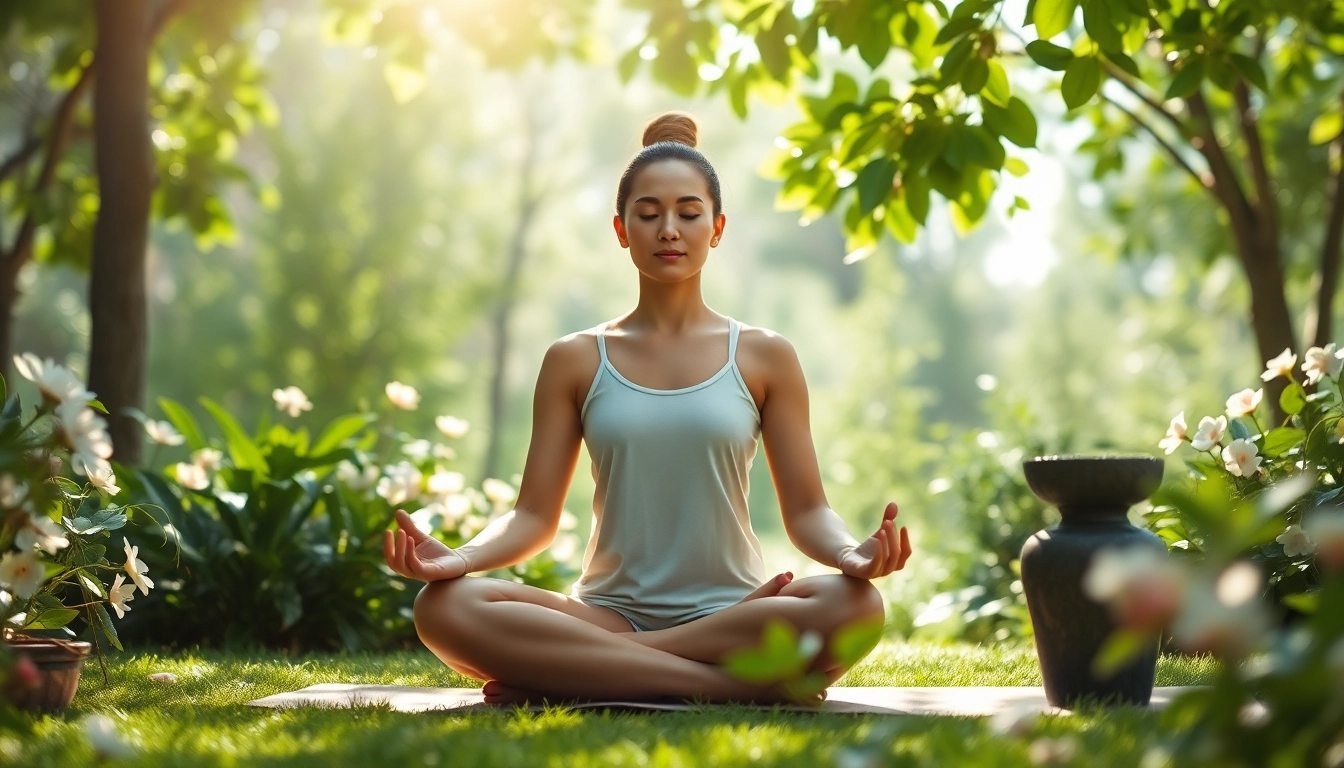 Mindful practice in nature, highlighting the connection between stress and anxiety relief.